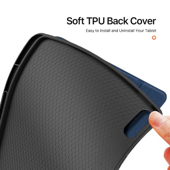 Dux Ducis - Samsung Galaxy Tab S11 Ultra Hülle - Leder Smart Flip Case - Domo Series - blau