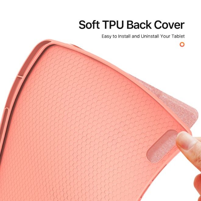 Dux Ducis - Samsung Galaxy Tab S11 Ultra Hülle - Leder Smart Flip Case - Domo Series - pink