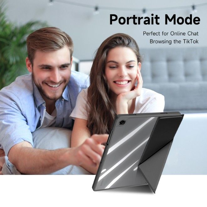 Dux Ducis - Samsung Galaxy Tab A11+ / A9+ Hülle - Leder Bookcover - Magi Series - schwarz