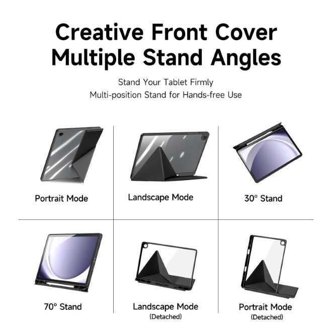 Dux Ducis - Samsung Galaxy Tab A11+ / A9+ Hülle - Leder Bookcover - Magi Series - schwarz