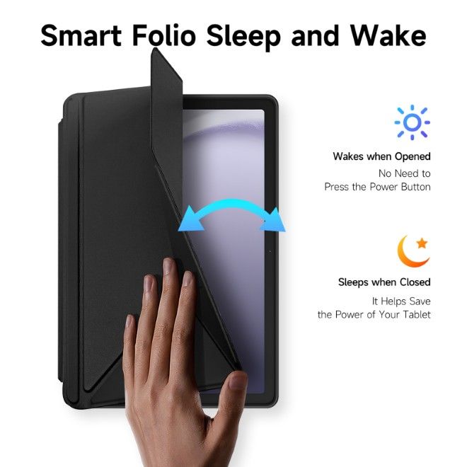 Dux Ducis - Samsung Galaxy Tab A11+ / A9+ Hülle - Leder Bookcover - Magi Series - schwarz