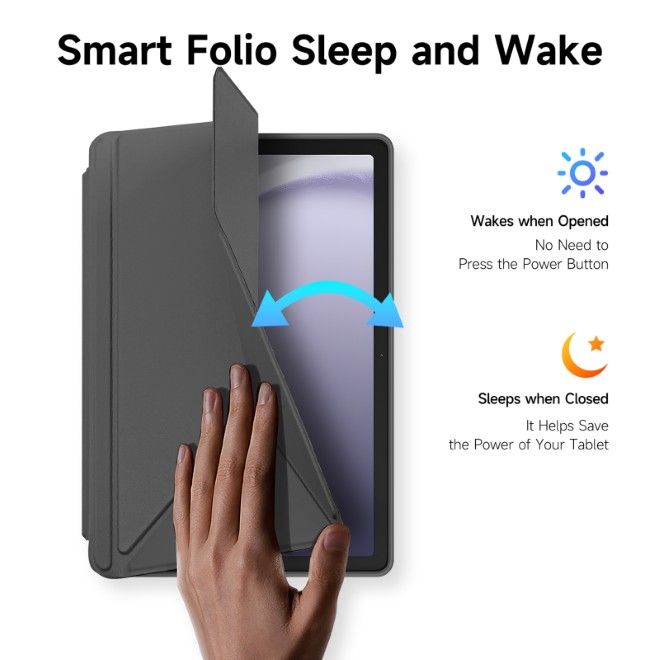Dux Ducis - Samsung Galaxy Tab A11+ / A9+ Hülle - Leder Bookcover - Magi Series - grau