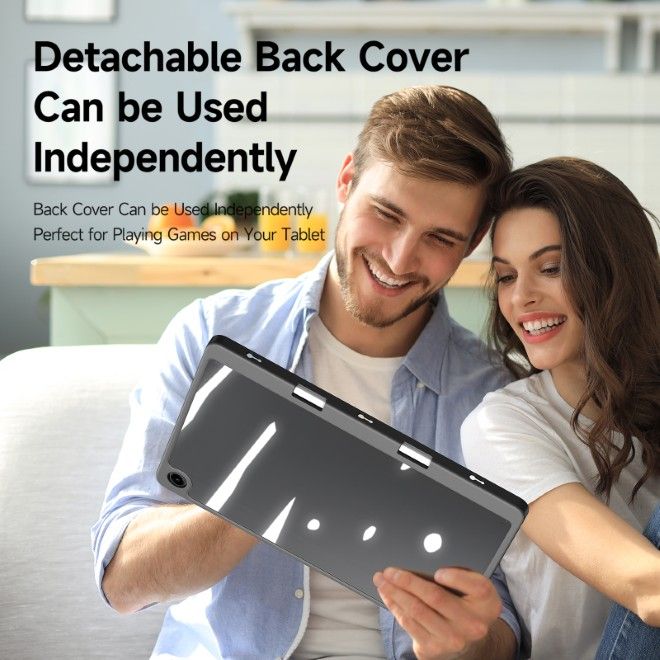 Dux Ducis - Samsung Galaxy Tab A11+ / A9+ Hülle - Leder Bookcover - Magi Series - grau