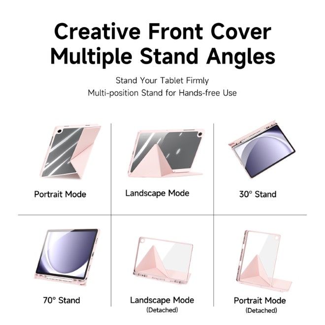 Dux Ducis - Samsung Galaxy Tab A11+ / A9+ Hülle - Leder Bookcover - Magi Series - pink