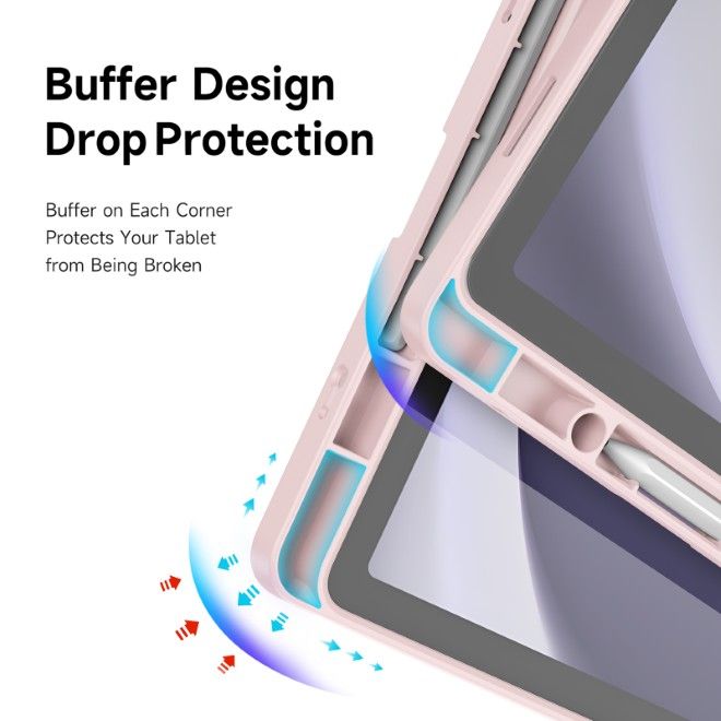 Dux Ducis - Samsung Galaxy Tab A11+ / A9+ Hülle - Leder Bookcover - Magi Series - pink