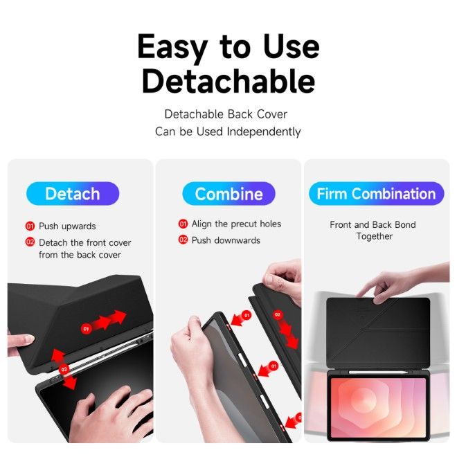 Dux Ducis - Samsung Galaxy Tab S11 Hülle - Leder Bookcover - Magi Series - schwarz