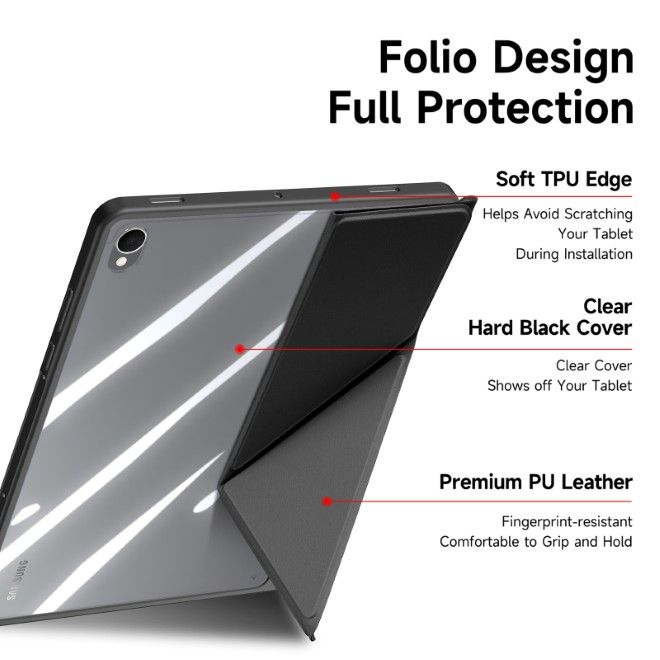 Dux Ducis - Samsung Galaxy Tab S11 Hülle - Leder Bookcover - Magi Series - schwarz