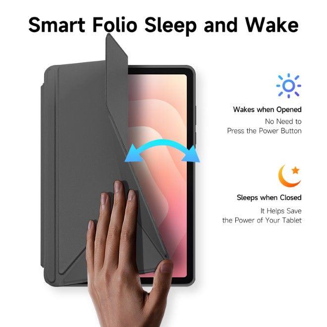 Dux Ducis - Samsung Galaxy Tab S11 Hülle - Leder Bookcover - Magi Series - grau