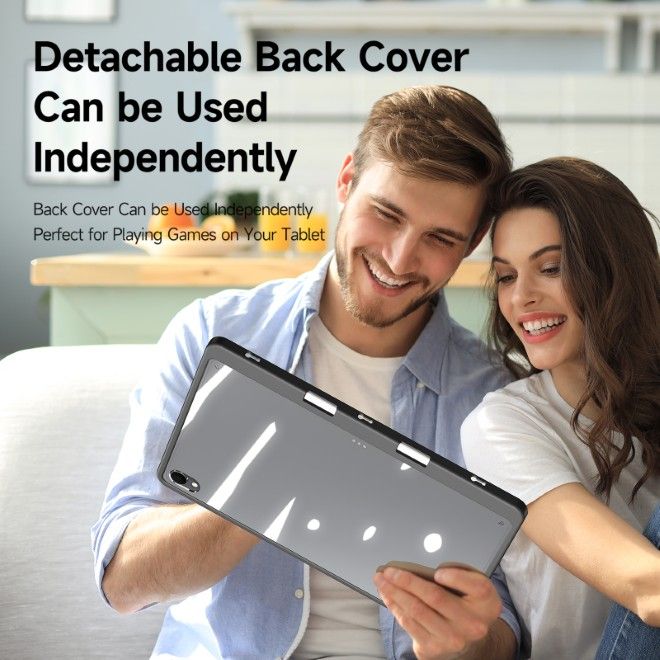 Dux Ducis - Samsung Galaxy Tab S11 Hülle - Leder Bookcover - Magi Series - grau