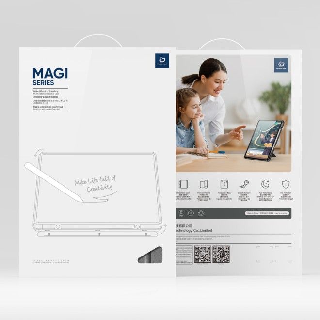 Dux Ducis - Samsung Galaxy Tab S11 Hülle - Leder Bookcover - Magi Series - grau