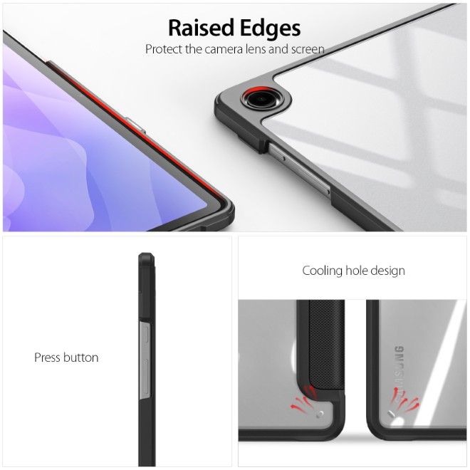 Dux Ducis - Samsung Galaxy Tab A11+ / A9+ Hülle - Leder Bookcover - Toby Series - schwarz