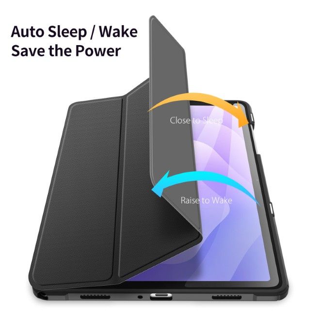 Dux Ducis - Samsung Galaxy Tab A11+ / A9+ Hülle - Leder Bookcover - Toby Series - schwarz