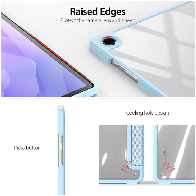 Dux Ducis - Samsung Galaxy Tab A11+ / A9+ Hülle - Leder Bookcover - Toby Series - blau