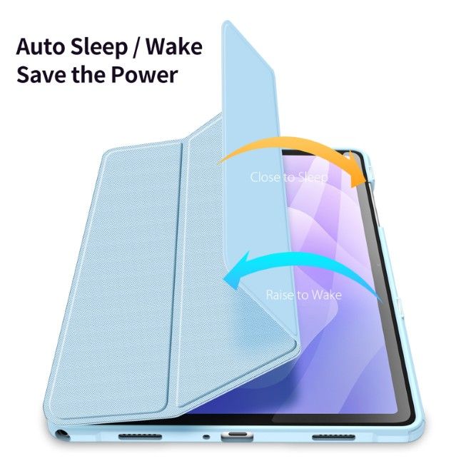 Dux Ducis - Samsung Galaxy Tab A11+ / A9+ Hülle - Leder Bookcover - Toby Series - blau