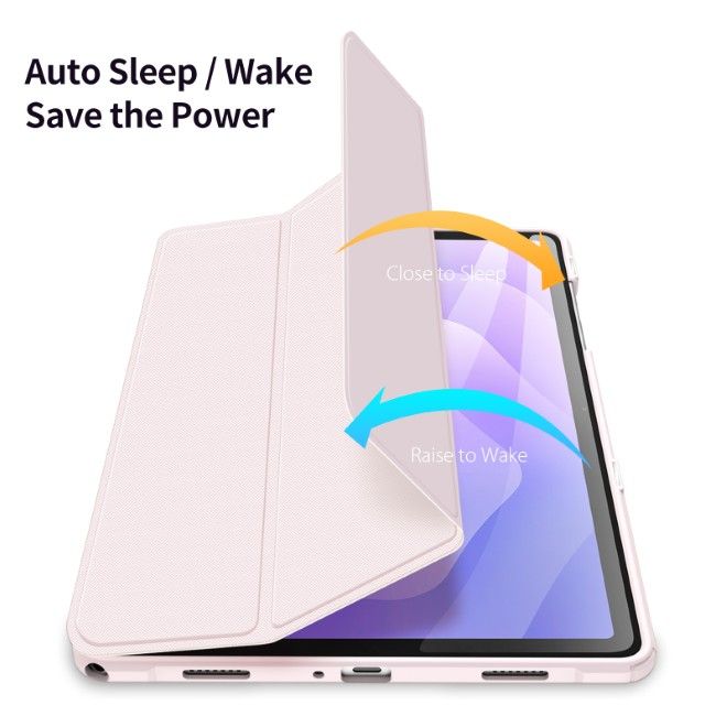 Dux Ducis - Samsung Galaxy Tab A11+ / A9+ Hülle - Leder Bookcover - Toby Series - pink