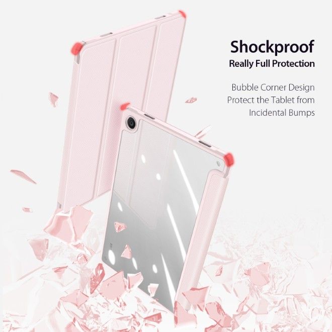 Dux Ducis - Samsung Galaxy Tab A11+ / A9+ Hülle - Leder Bookcover - Toby Series - pink