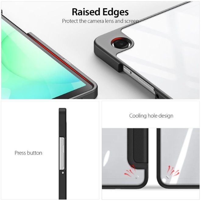 Dux Ducis - Samsung Galaxy Tab A11 / A9 Hülle - Leder Bookcover - Toby Series - schwarz