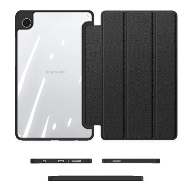 Dux Ducis - Samsung Galaxy Tab A11 / A9 Hülle - Leder Bookcover - Toby Series - schwarz