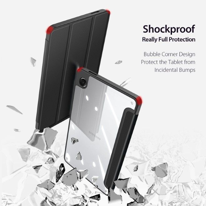 Dux Ducis - Samsung Galaxy Tab A11 / A9 Hülle - Leder Bookcover - Toby Series - schwarz