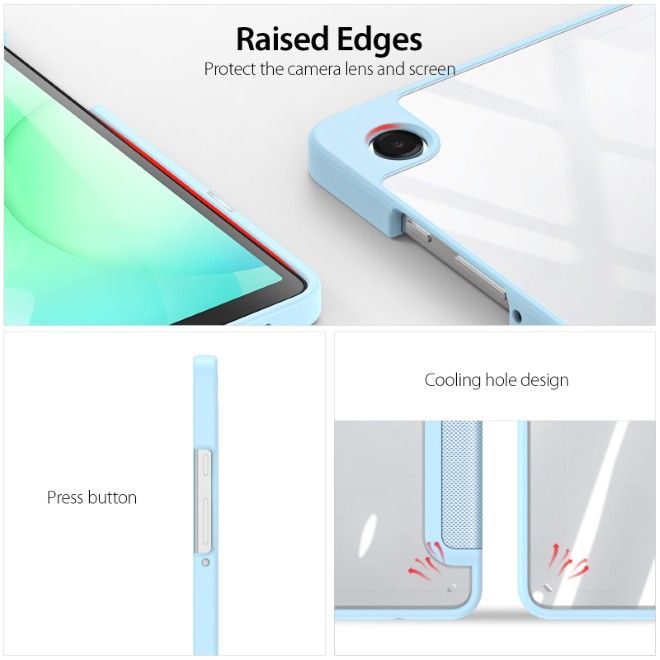 Dux Ducis - Samsung Galaxy Tab A11 / A9 Hülle - Leder Bookcover - Toby Series - blau