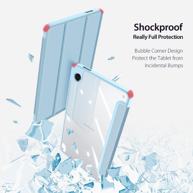 Dux Ducis - Samsung Galaxy Tab A11 / A9 Hülle - Leder Bookcover - Toby Series - blau