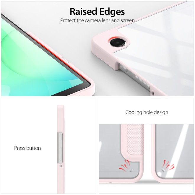 Dux Ducis - Samsung Galaxy Tab A11 / A9 Hülle - Leder Bookcover - Toby Series - pink