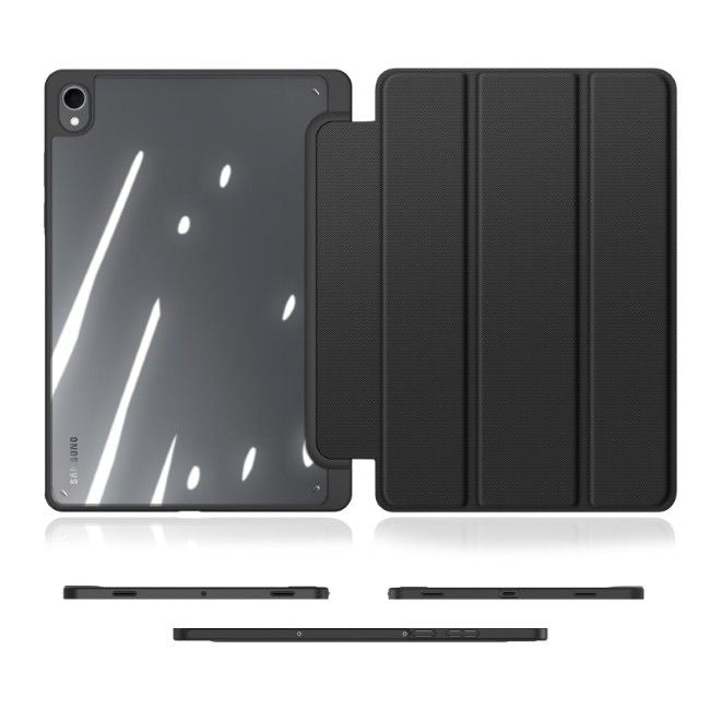 Dux Ducis - Samsung Galaxy Tab S11 Hülle - Leder Bookcover - Toby Series - schwarz