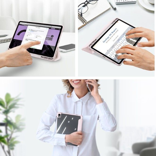 Dux Ducis - Samsung Galaxy Tab S11 Hülle - Leder Bookcover - Toby Series - pink