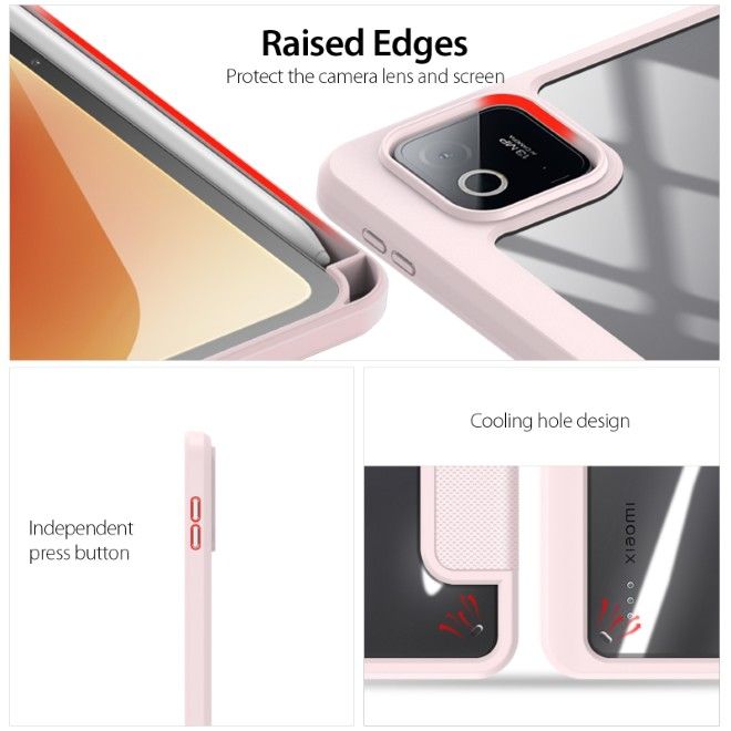 Dux Ducis - Xiaomi Pad 8 / 7 Pro / 7 Hülle - Leder Bookcover - Toby Series - pink