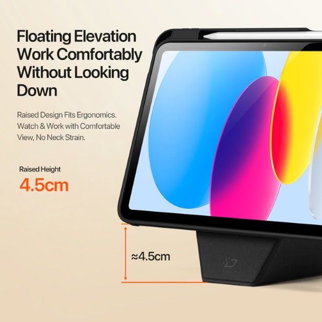 Dux Ducis - iPad 2025 (11. Gen) / iPad 2022 (10. Gen) Hülle - Kunstleder Bookcover - Vers Series - schwarz