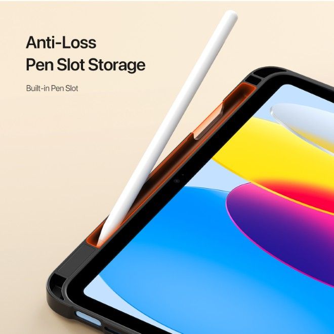 Dux Ducis - iPad 2025 (11. Gen) / iPad 2022 (10. Gen) Hülle - Kunstleder Bookcover - Vers Series - schwarz