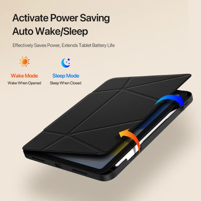 Dux Ducis - iPad 2025 (11. Gen) / iPad 2022 (10. Gen) Hülle - Kunstleder Bookcover - Vers Series - schwarz