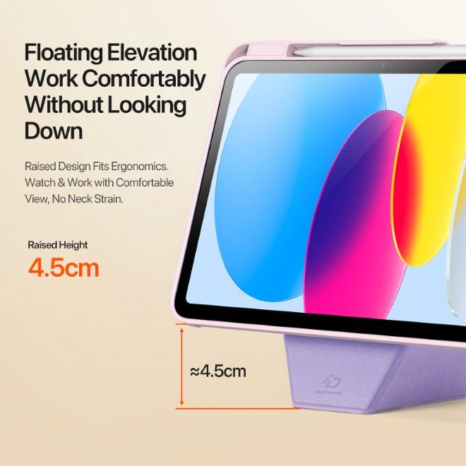 Dux Ducis - iPad 2025 (11. Gen) / iPad 2022 (10. Gen) Hülle - Kunstleder Bookcover - Vers Series - pink