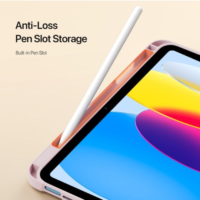 Dux Ducis - iPad 2025 (11. Gen) / iPad 2022 (10. Gen) Hülle - Kunstleder Bookcover - Vers Series - pink