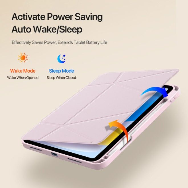 Dux Ducis - iPad 2025 (11. Gen) / iPad 2022 (10. Gen) Hülle - Kunstleder Bookcover - Vers Series - pink