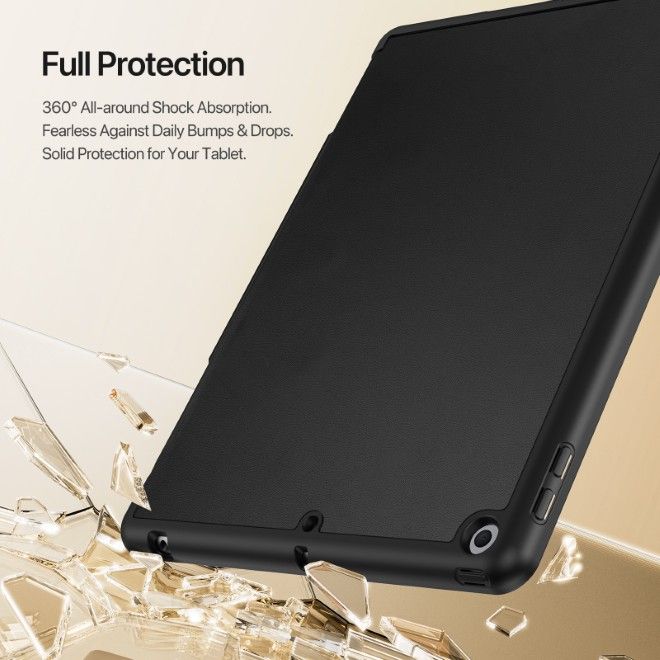 Dux Ducis - iPad 10.2 (2021 / 2020 / 2019) Hülle - Kunstleder Bookcover - Vers Series - schwarz