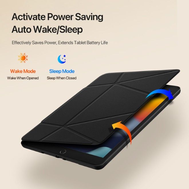 Dux Ducis - iPad 10.2 (2021 / 2020 / 2019) Hülle - Kunstleder Bookcover - Vers Series - schwarz