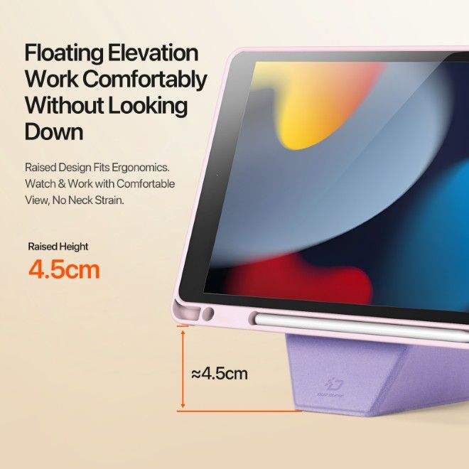 Dux Ducis - iPad 10.2 (2021 / 2020 / 2019) Hülle - Kunstleder Bookcover - Vers Series - pink