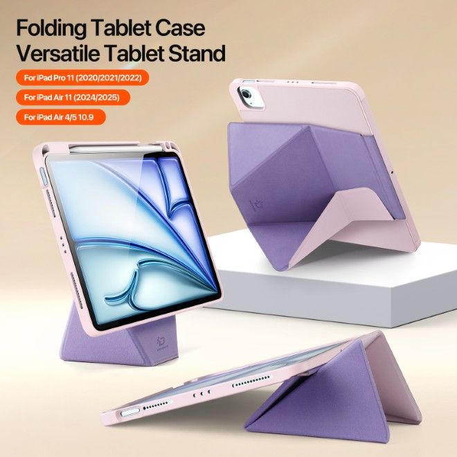 Dux Ducis - iPad Air 11 (2025/2024/2022/2020) / iPad Pro 11 (2022/2021/2020) Hülle - Kunstleder Bookcover - Vers Series - pink