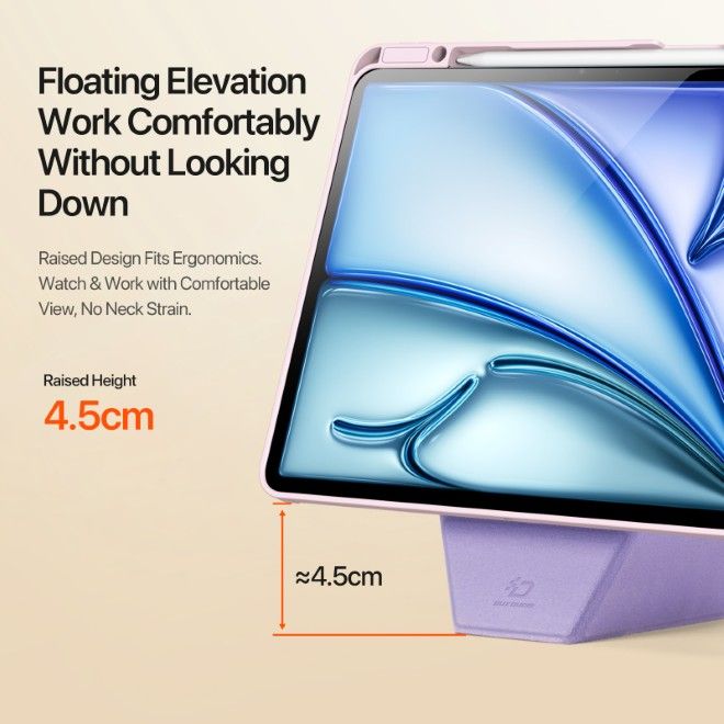 Dux Ducis - iPad Air 13 (2025/2024) / iPad Pro 12.9 (2022/2021/2020/2018) Hülle - Kunstleder Bookcover - Vers Series - pink