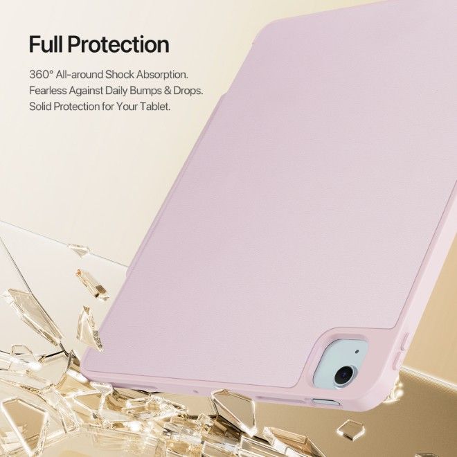 Dux Ducis - iPad Air 13 (2025/2024) / iPad Pro 12.9 (2022/2021/2020/2018) Hülle - Kunstleder Bookcover - Vers Series - pink