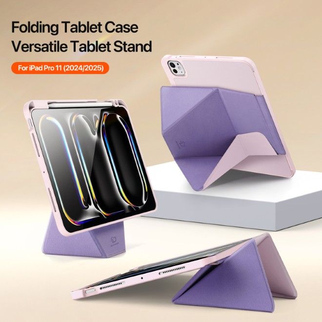 Dux Ducis - iPad Pro 11 (2025/2024) Hülle - Kunstleder Bookcover - Vers Series - pink