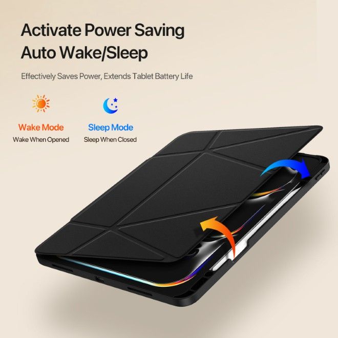 Dux Ducis - iPad Pro 13 (2025/2024) Hülle - Kunstleder Bookcover - Vers Series - schwarz