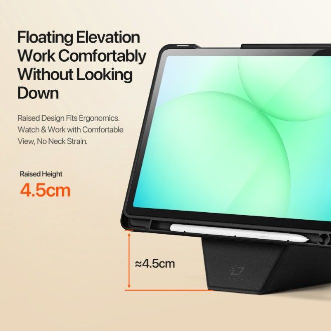 Dux Ducis - Samsung Galaxy Tab A11+ / A9+ Hülle - Kunstleder Bookcover - Vers Series - schwarz