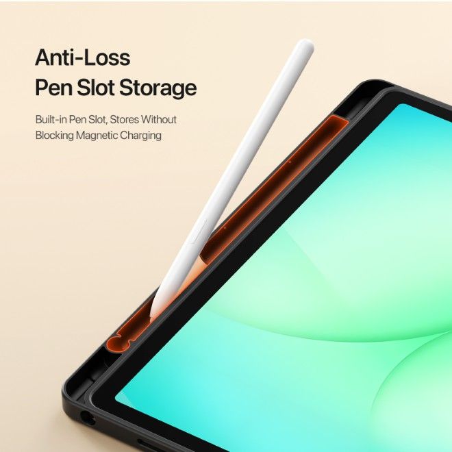 Dux Ducis - Samsung Galaxy Tab A11+ / A9+ Hülle - Kunstleder Bookcover - Vers Series - schwarz