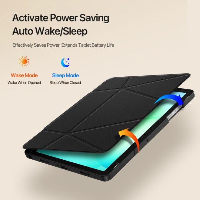 Dux Ducis - Samsung Galaxy Tab A11+ / A9+ Hülle - Kunstleder Bookcover - Vers Series - schwarz