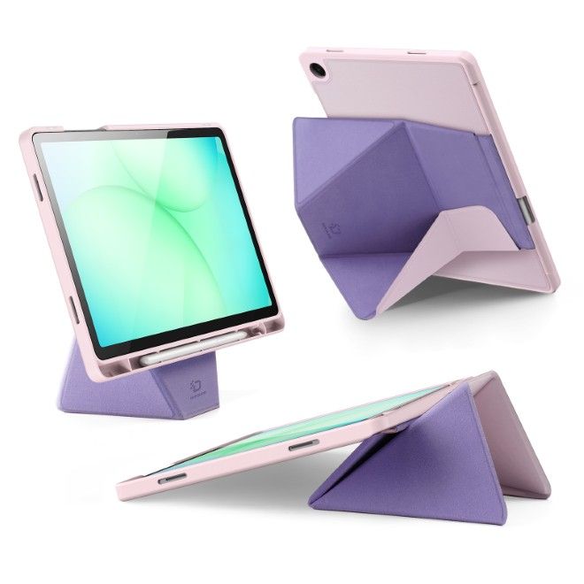 Dux Ducis - Samsung Galaxy Tab A11+ / A9+ Hülle - Kunstleder Bookcover - Vers Series - pink