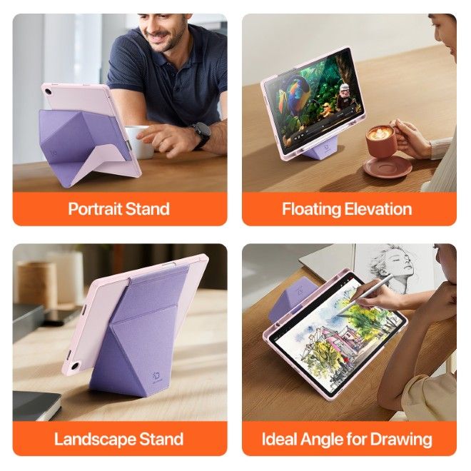 Dux Ducis - Samsung Galaxy Tab A11+ / A9+ Hülle - Kunstleder Bookcover - Vers Series - pink