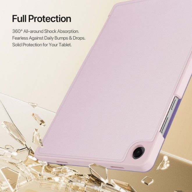 Dux Ducis - Samsung Galaxy Tab A11+ / A9+ Hülle - Kunstleder Bookcover - Vers Series - pink