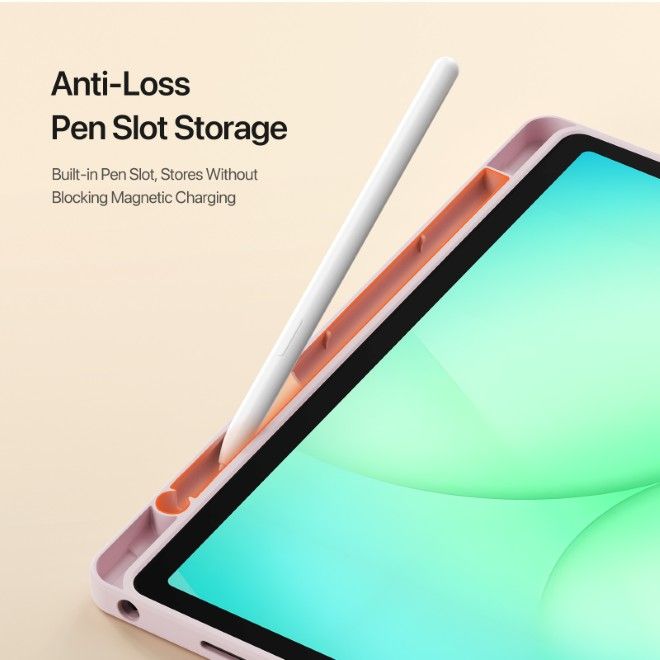 Dux Ducis - Samsung Galaxy Tab A11+ / A9+ Hülle - Kunstleder Bookcover - Vers Series - pink